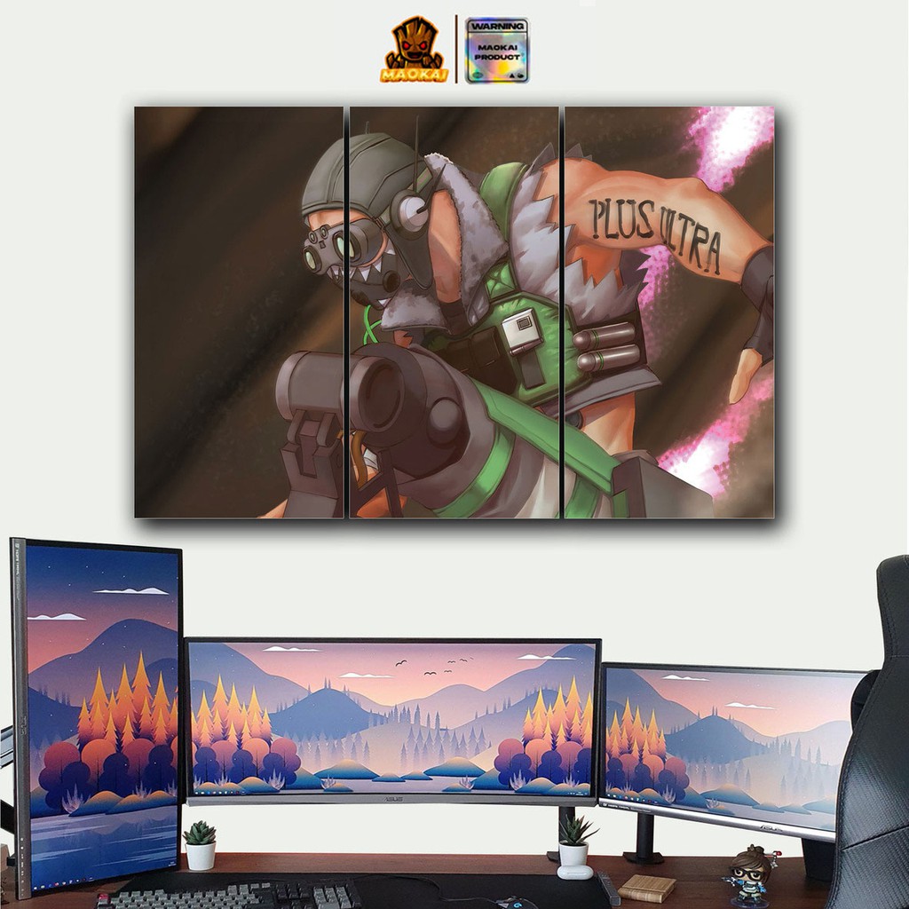 MAOKAI 1 SET Pajangan Hiasan dinding APEX LEGENDS OCTANE Poster Kayu Wall Decor