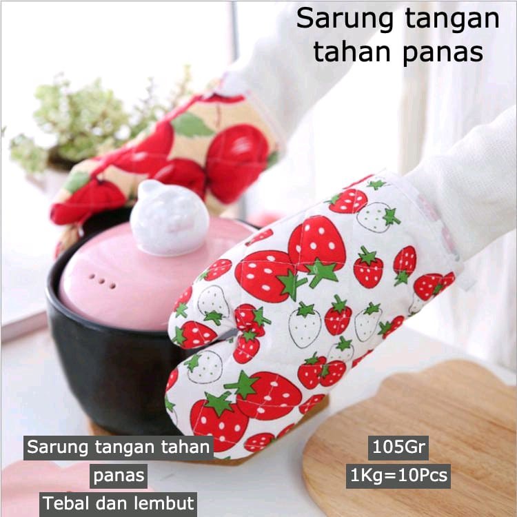 【GOGOMART】Sarung Tangan Tahan Panas / Oven Gloves - Bahan Kain