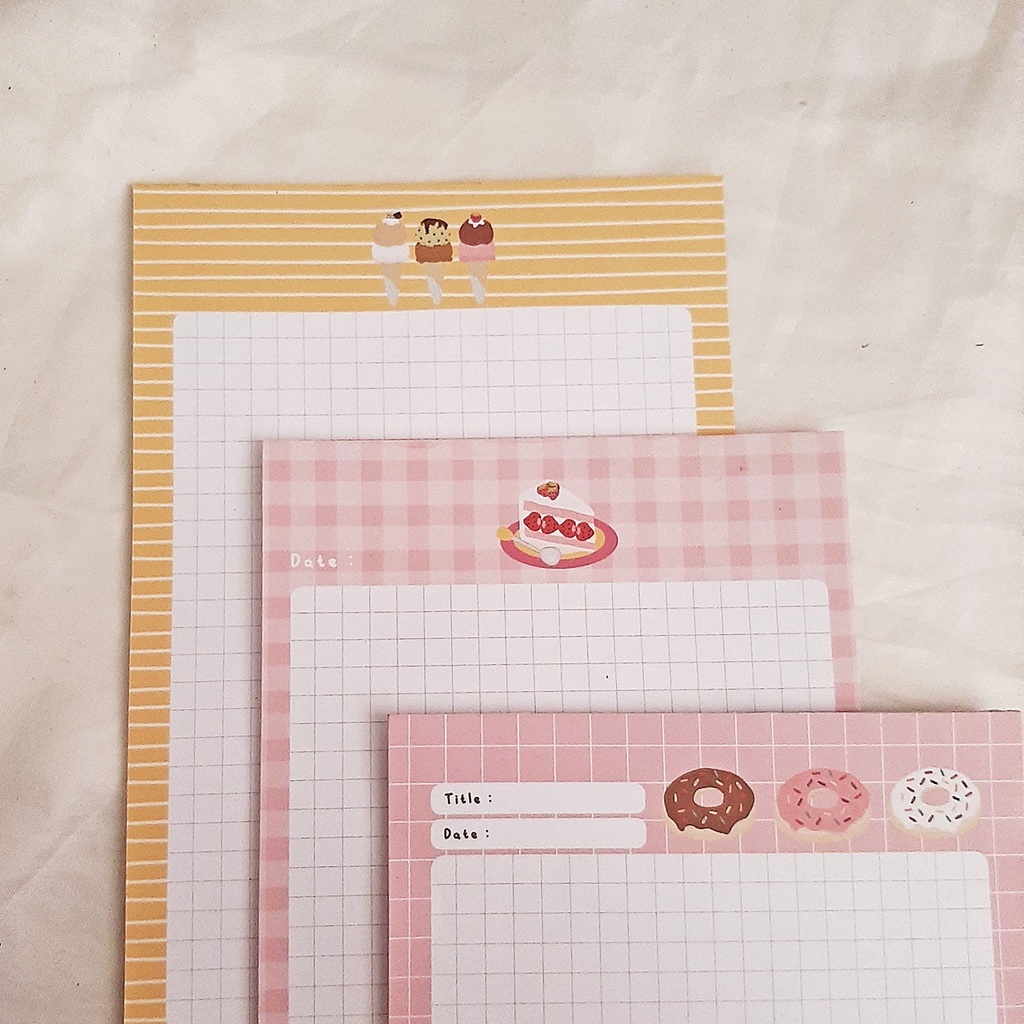 

[Artopia] PIPE RICI Daily Snack Ice Cream Memopad / Memo Pad Notepad Note