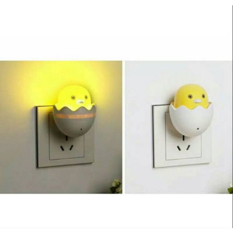 TERMURAH GROSIR LAMPU TIDUR ANAK LED TELUR AYAM SENSOR CAHAYA DEKORASI KAMAR LED NIGHT LAMP HEMAT ENERGI