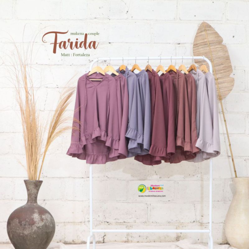 Mukena Farida Kids by Libasuna / Mukena Polos / Mukena Couple Ibu Anak / Libasuna Ori / Moslem Libas