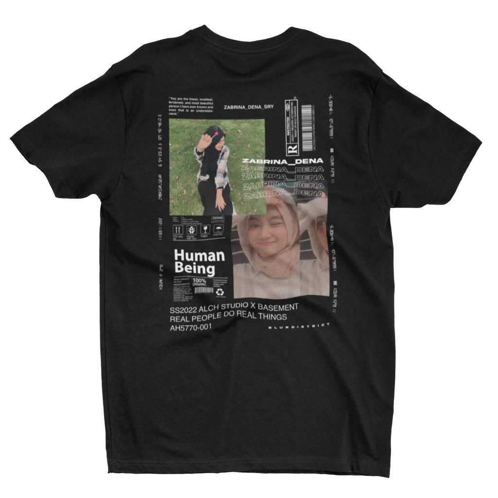 Baju Kaos Aesthetic Human Custom Mine | Kaos Custom | Streetwear Bucin Viral aestetik pasangan cowok