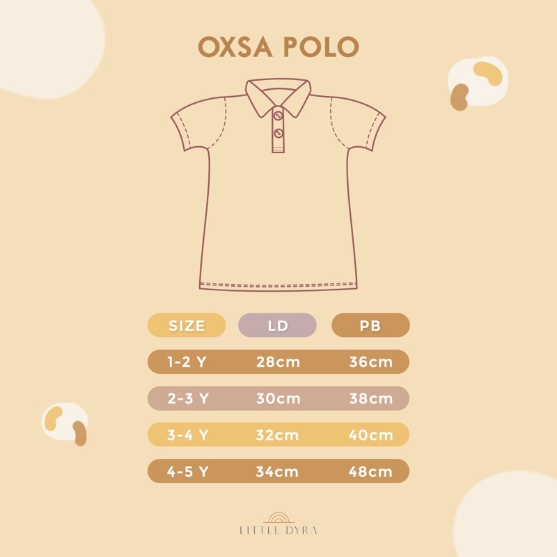 LITTLE DYRA OXSA SET SETELAN ANAK TSHIRT POLO CELANA PENDEK BAJU ANAK UNISEX 1 - 5 TAHUN