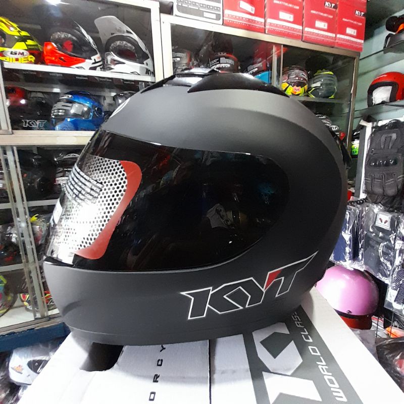 KYT R10 SOLID BLACK DOFF