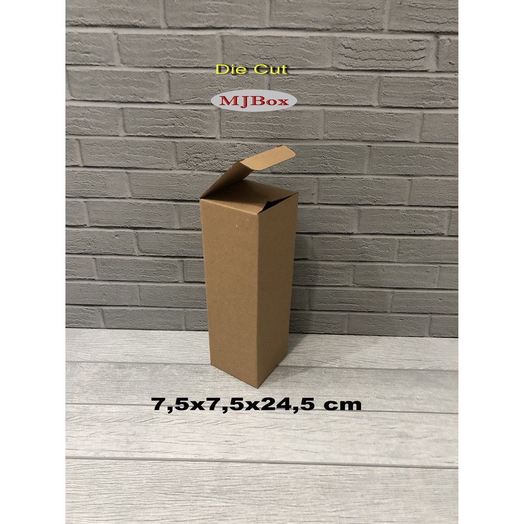 

Kardus box uk 7,5x7,5x24,5 cm Kotak Kqrton DieCut Botol