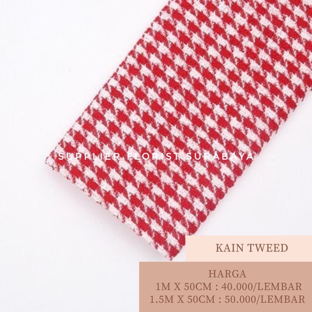 KAIN PEMBUNGKUS WRAP BUNGA MODEL TWEED KERTAS WRAPPING KOREAN STYLE TWEED FLOWER HAND BOUQUET ROUND STYLE