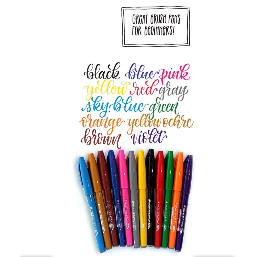 

touch brush signature pen pentel/ pulpen brush untuk tanda tangan/ pulpen brush warna-warni/ pulpen brush murah
