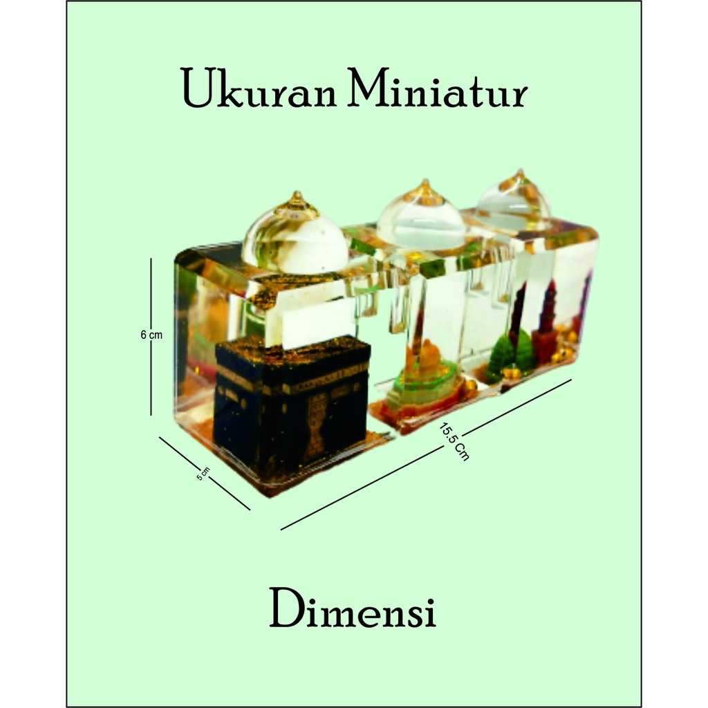 promo MIniatur 3 kubah masjid dan Kabah