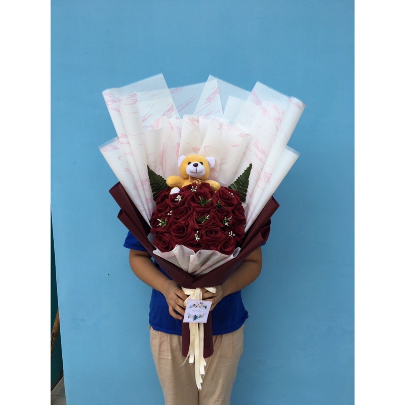 BUKET WISUDA JUMBO MURAH, BUKET BONEKA WISUDA BIG SIZE MURAH
