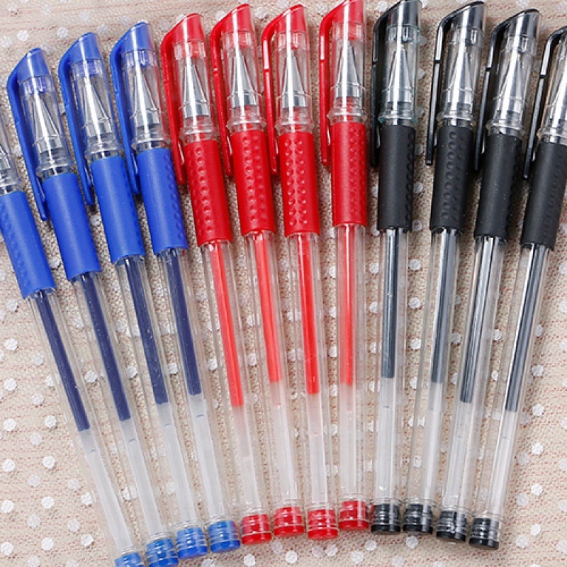 10pcs Pulpen Gel 0.5mm Bentuk Peluru Untuk Pelajar / Kantor / Sekolah