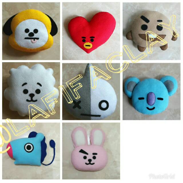 Bt21 Unofficial Doll Boneka Bt21 Flanel Merchandise Shopee Indonesia