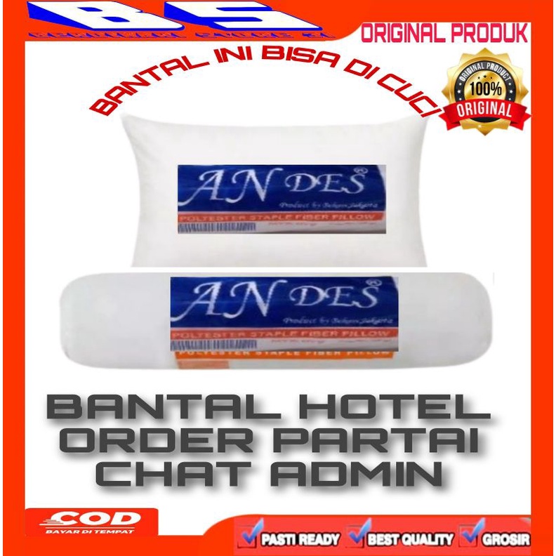 Bantal GULING kepala  Andes Bantal Hotel Silikon 1 pasang