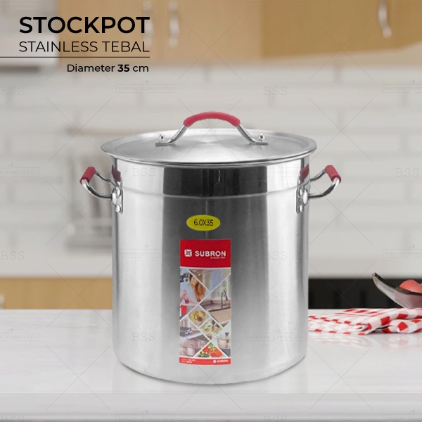 Stok Pot 35cm Panci Sup Besar Tebal Tinggi Multifungsi Stainless