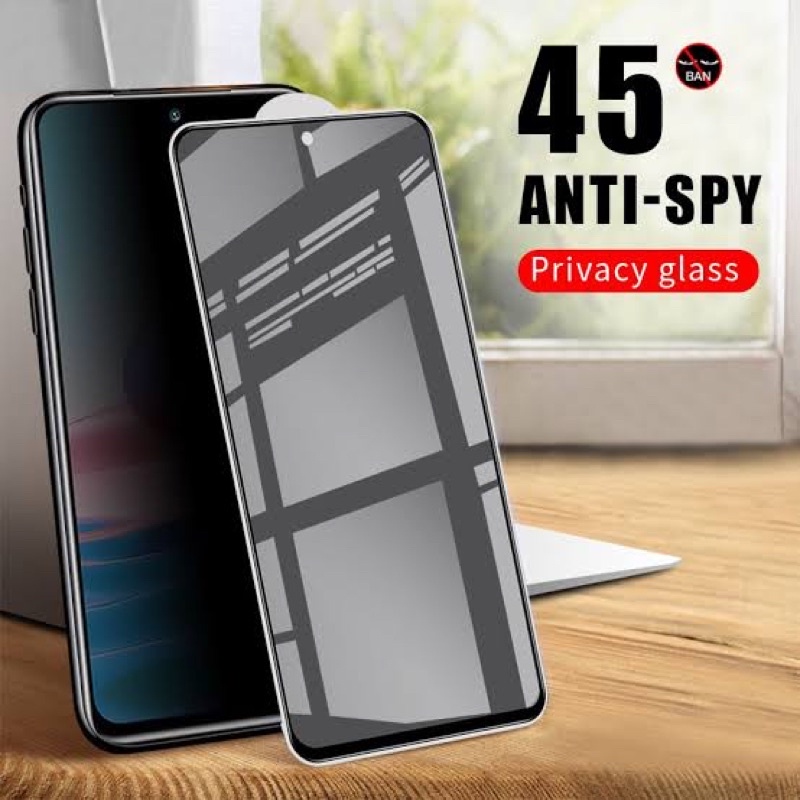 Glass Anti Spy Xiaomi Redmi 9/ Note 7/ 8/8 Pro/9/9T/10/10A/10C/Note 10/10s/10 Pro/ 11 Pro Anti Gores Spy Kaca