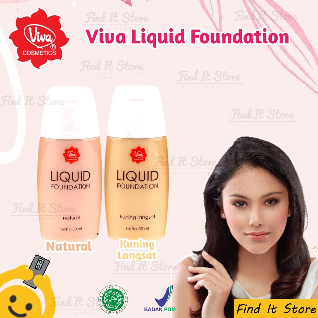 VIva Liquid Foundation 30ml 30 ml alas bedak cair BPOM