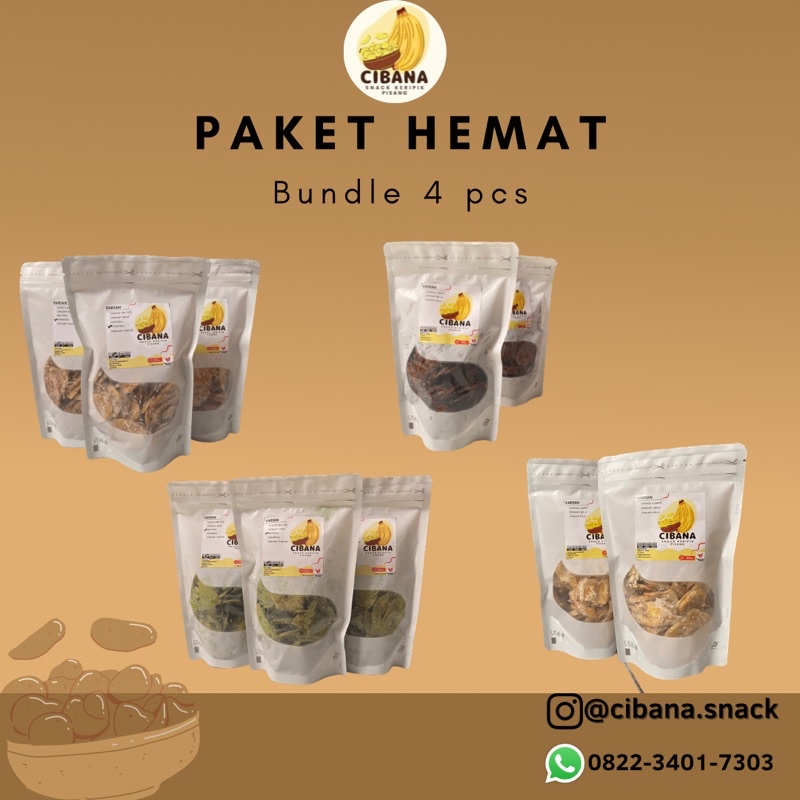 

Keripik Pisang Lumer/Cibana Snack - BUNDLE 4 PCS