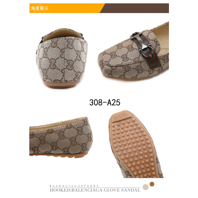 GC GG Canvas Chain Logo Flat Shoes #308-A25