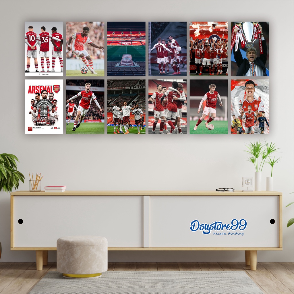 15PCS Poster Bola Arsenal