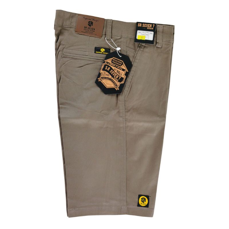 Celana chino pendek pria bahan streath  melar original Jumbo Big size katun polos slim fit 27-44