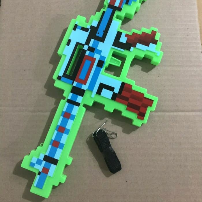GRATIS weapon / gun m416 minecraft - mainan anak senjata m416 minecraft LED