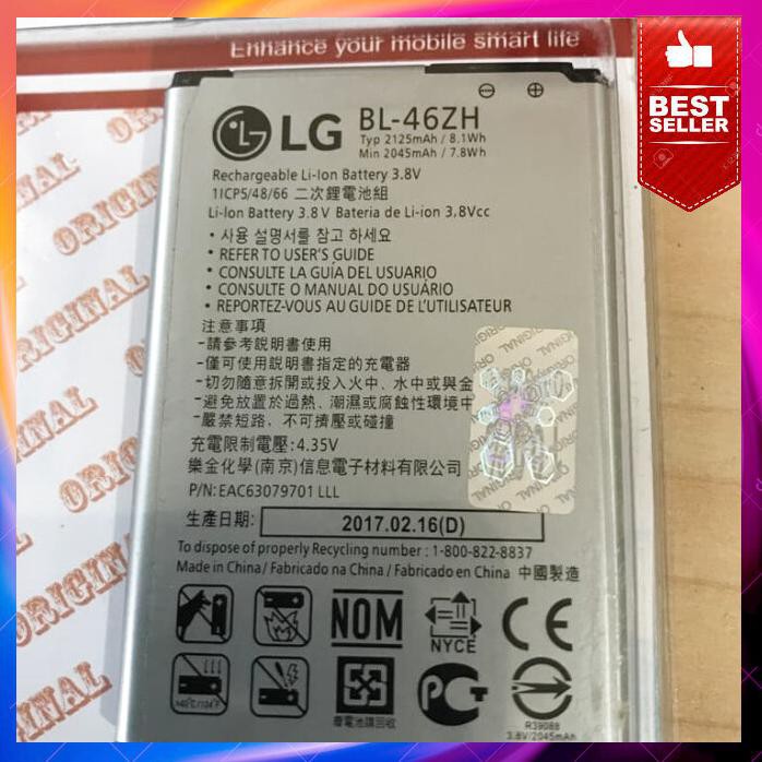 Acc Hp Original Baterai Bl 46Zh Lg K7 Ls675 D213 H340 L33 X210