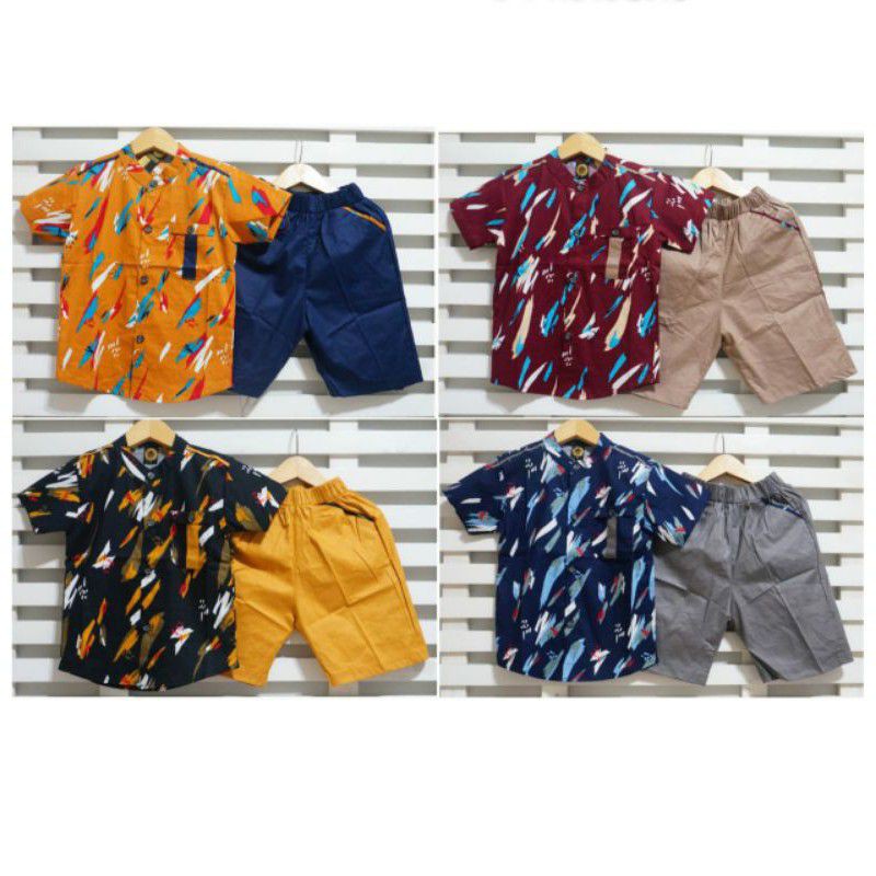 SETELAN KEMEJA ANAK COWOK YESS KIDS SIZE 16-26
