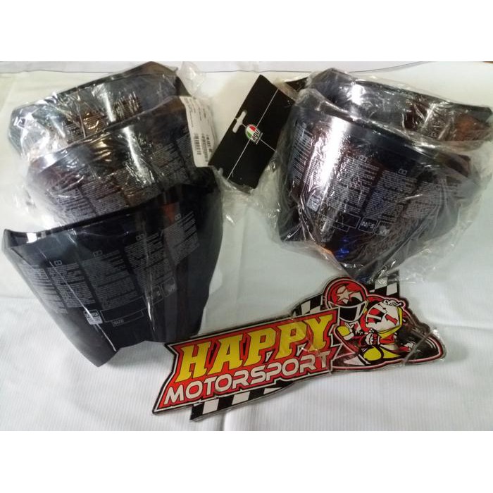 VISOR KACA HELM AGV AX8 DUAL ORIGINAL ITALY SMOKE