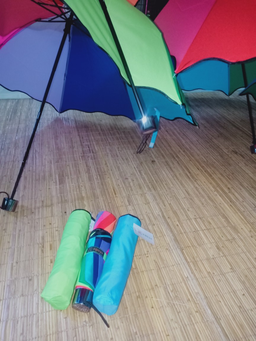 Tabasa Payung Lipat Mangkok Pelangi Warna Rainbow