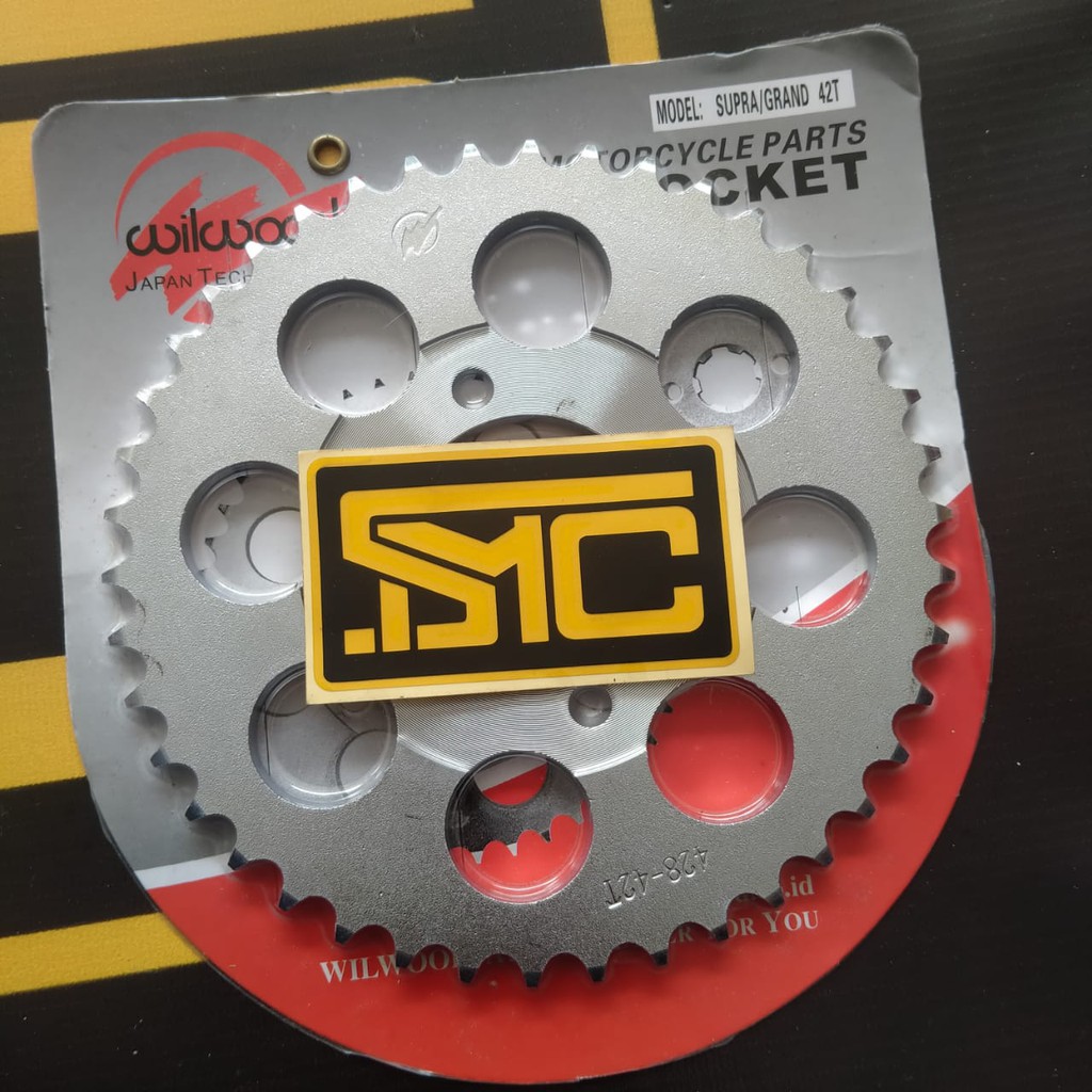 Rear Sprocket Gear Belakang 428 42T Honda Supra X - Grand Wilwood-1