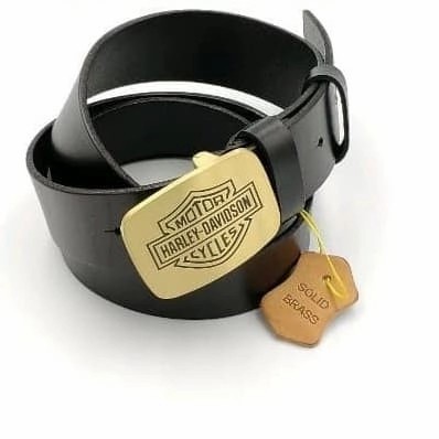 Ikat Pinggang Sabuk harley davidson full kulit asli - Hitam