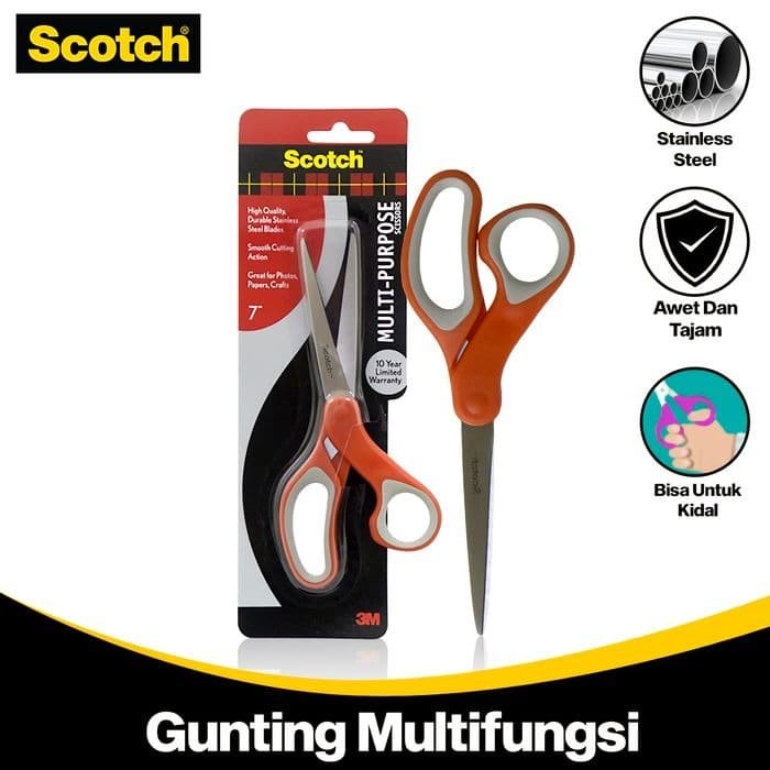 

CODES0X-76 3M 1427 Scotch Gunting sedang Pemotong kertas Scissor 7 Inch
