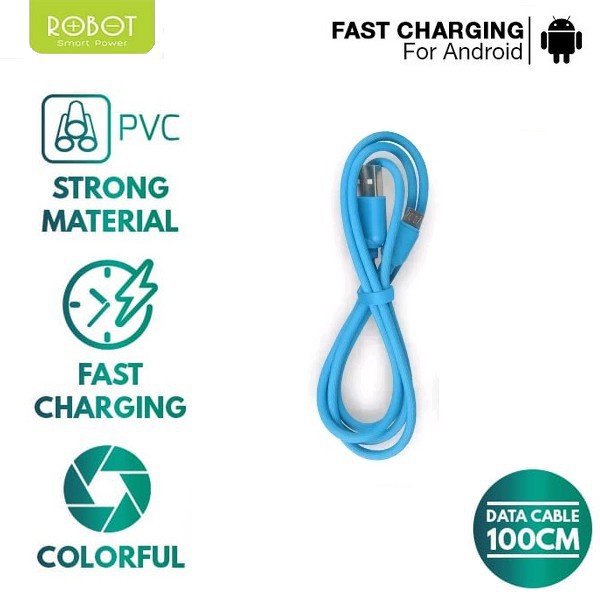 Kabel Data Fast Charging Robot RT-CD100 1M Micro USB Cable Data - Garansi Resmi 1 Tahun