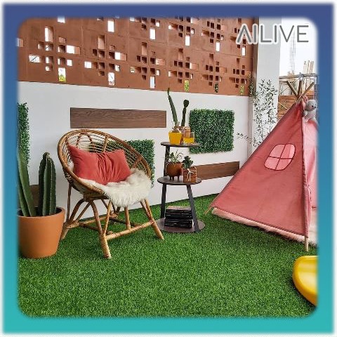 Karpet Rumput Sintetis 10mm Ukuran 50x50 cm Rumput Palsu Artificial Golf Swiss Grass