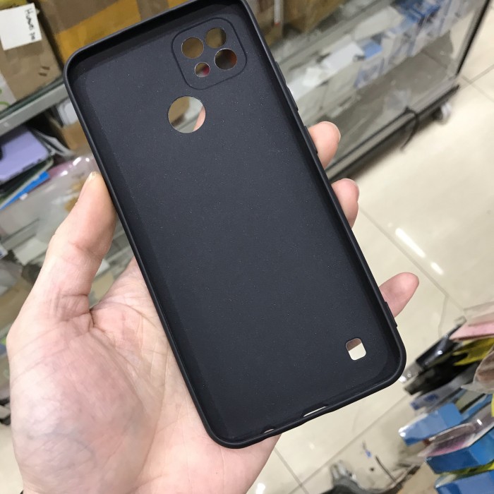 REALME C21 PREMIUM BLACK MATTE CASE ORI 1.5MM CAMERA PROTECTOR