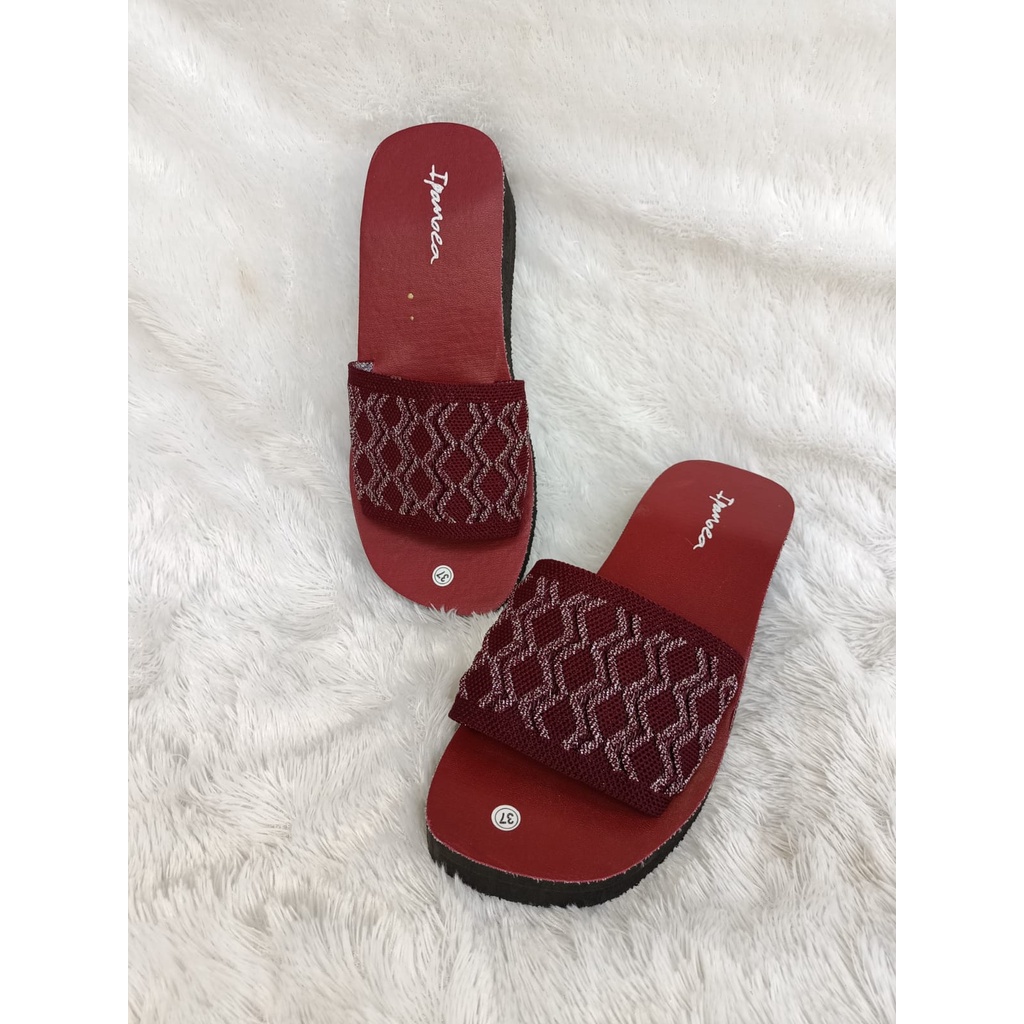 WEDGES WANITA TERBARU IPOMEA MOTIF