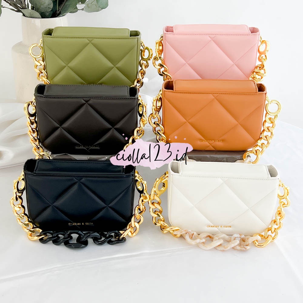 Tas Selempang CK Padded Mini Danika Chunky Chain