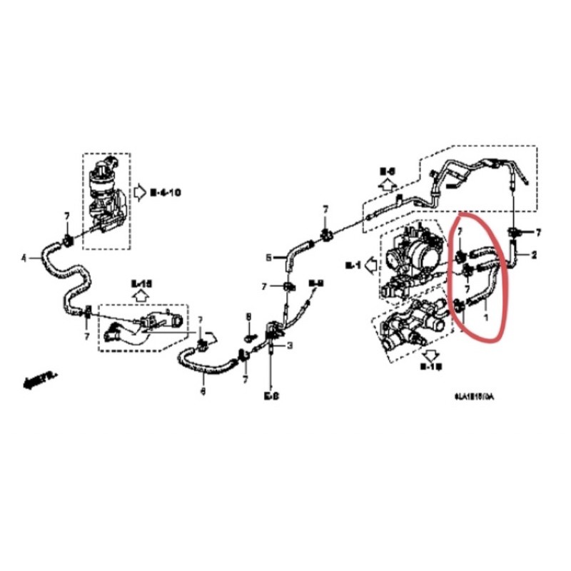 Selang RACV/Bypass Throttle Body Honda Jazz GD3, City GD8 2004-2008