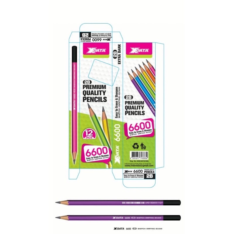 

PENSIL 2B XDATA 6600 (12 PCS)