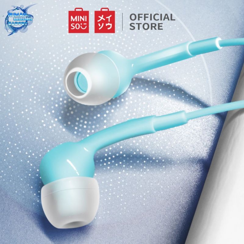 MINISO Hansfree HF ORIGINAL 100% Fruit series peach pink kiwi hijau green strawberry merah red earphone Wired in ear Headset