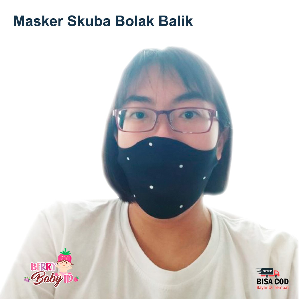 Scon3 Masker Bolak Balik Scuba Print Karakter Dewasa Berry Mart