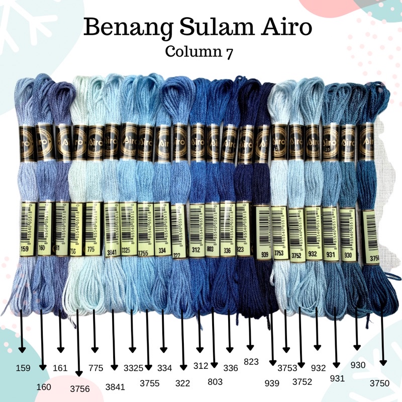 AIRO - Benang Sulam Airo (mirip DMC) Column 7