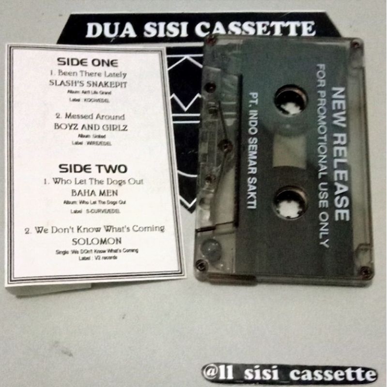 kaset promo radio album - slashs snakepit - boyz and girlz - solomon - baha men