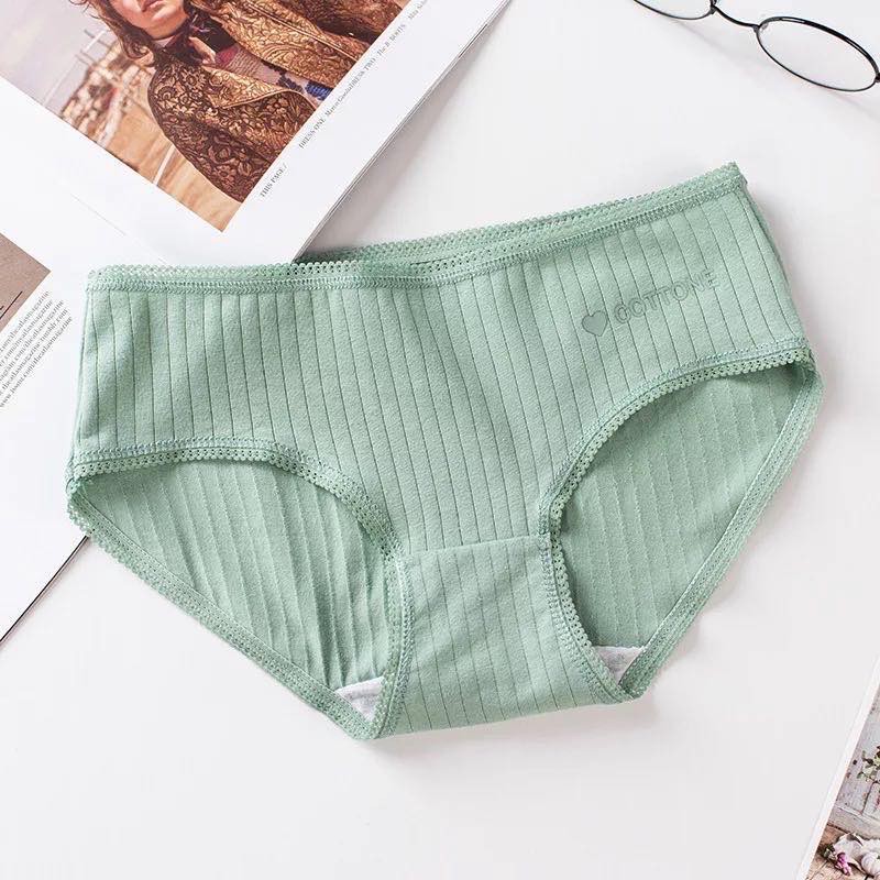 Celana Dalam Brief Seamless Bahan Katun Nyaman Untuk Wanita / Underwear Katun Untuk Wanita-M-31 Hijau