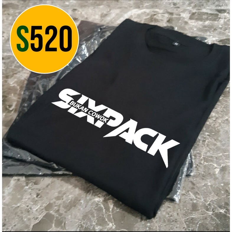 kaos tulisan kata baju atasan pria wanita S520 bukan cowok sixpack