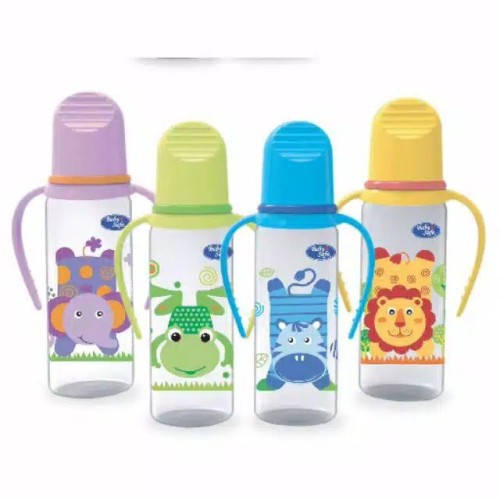 Baby Safe Feeding Bottle 250 Ml With Handle / Dengan Pegangan JS005