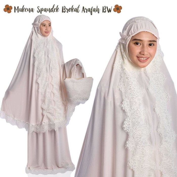 MUKENA TELEKUNG DEWASA SPANDEK SUTRA JERSEY BRUKAT ARAFAH ABU GOLD MAROON BW SALEM PINK TOSCA