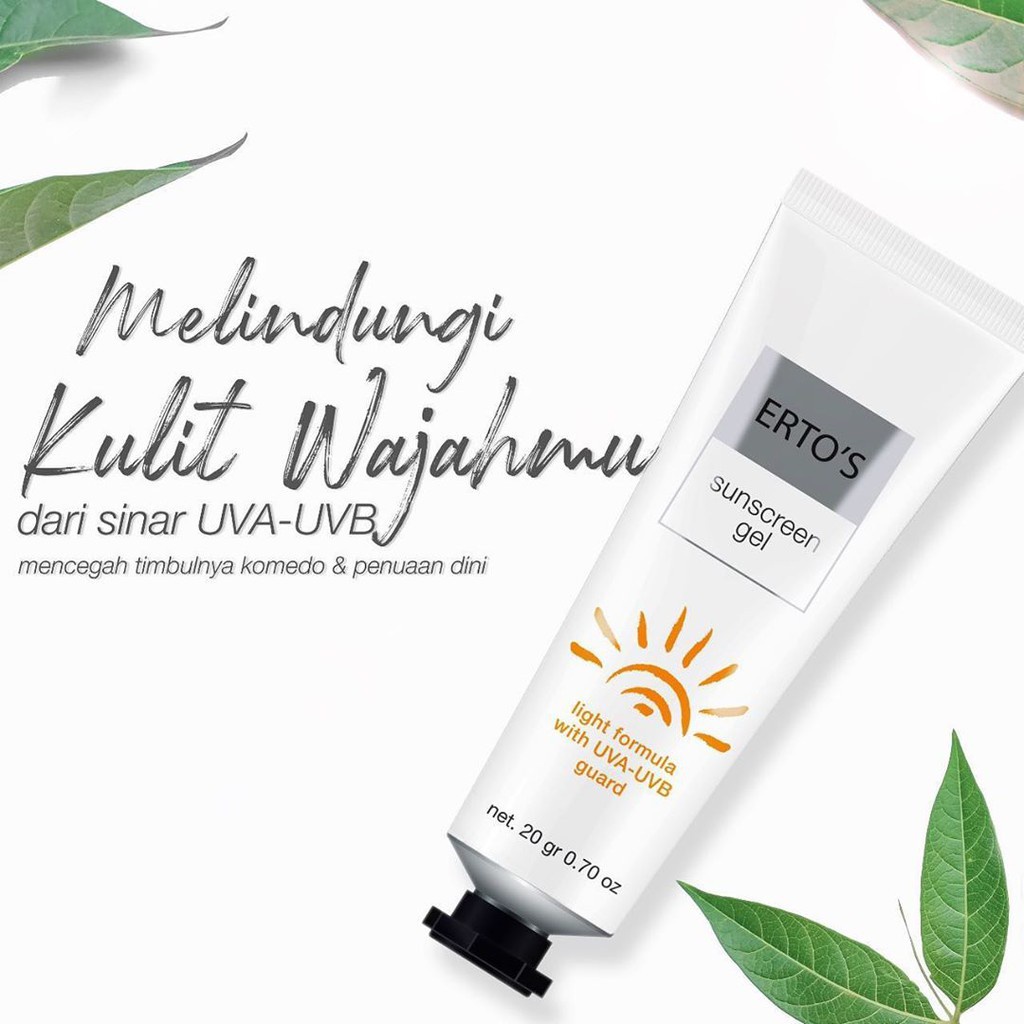 ERTO'S LIGHT FORMULA SUNSCREEN GEL WITH UVA-UVB PROTECTION 20G