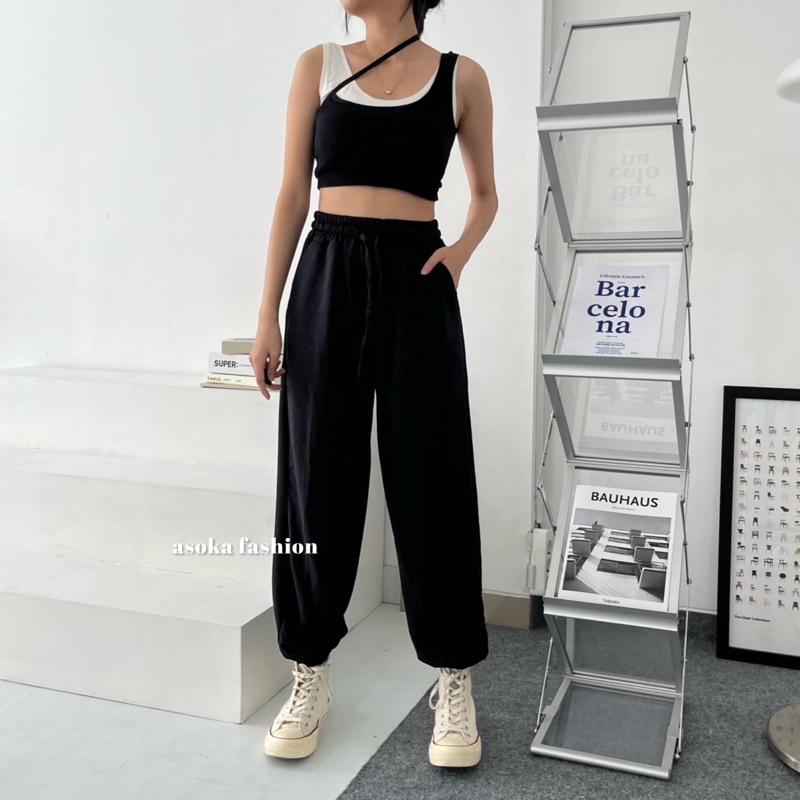 ASOKA Madelyn Pants 2130 - Basic Jogger Pants - Celana jogger Wanita