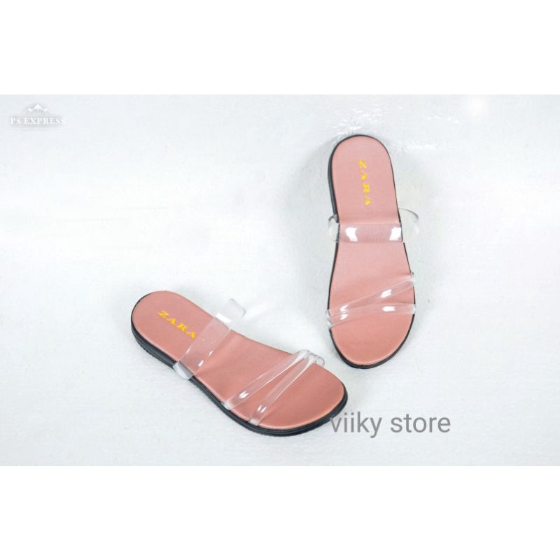 PROMO 6.6 SALE !! Sandal slop jely/sandal kaca/sandal teplek wanita-Salem