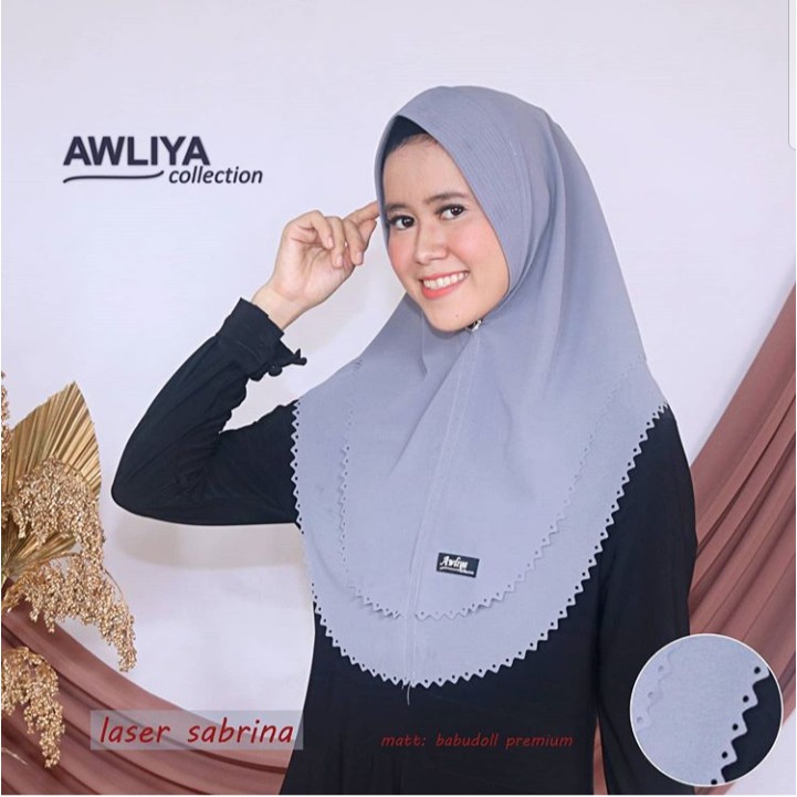 TERMURAH!! KHIMAR AWLIYA COLLECTION / SABRINA LASER ORI AWLIYA/ KHIMAR JILBAB ORI AWLIYA 2LAYER OVAL-5